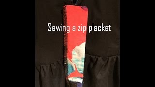DIY DRESS ZIP PLACKET