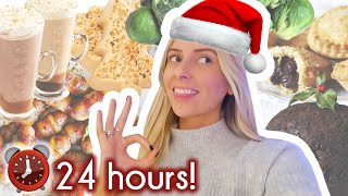I ONLY ate CHRISTMAS FOOD for 24 HOURS!!(lazy edition lol x)