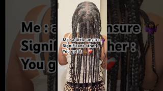 Diy | Medium knotless over Microlocs + Retwist ❤️‍🩹💪🏾 #microlocs #locs #locstyles #shorts