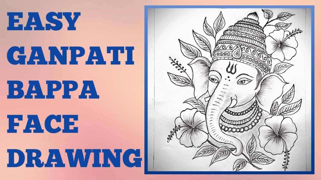 How To Draw Ganpati Bappa Sketch | Lord Ganesha Pencil Sketch | Ganpati ...