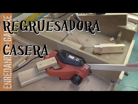 Como hacer REGRUESADORA CASERA CON CEPILLO ELÉCTRICO, How to Make a Jointer  