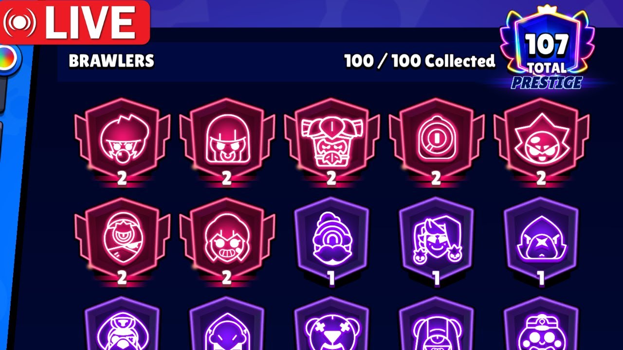 🔴LIVE - PUSHING ALL BRAWLERS PRESTIGE 3 ft YDE & Stas
