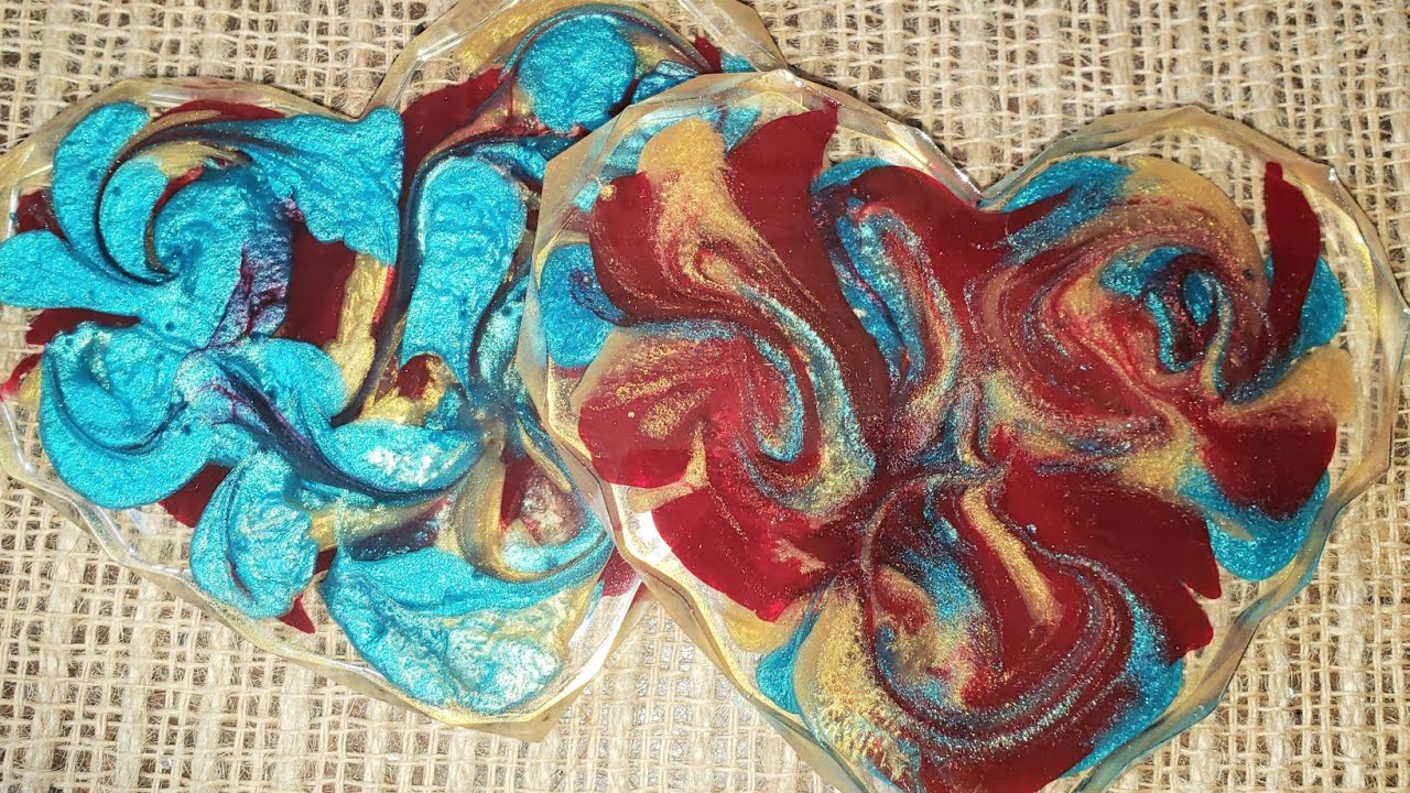 Collaboration with Lisa Wyatt Art and Naptime Creations! Heart Coasters Experiment! 😍