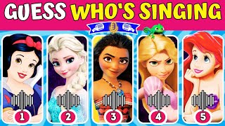 Guess Who's Singing 🎤🎙️🎶| Disney Song Quiz Challenge | Elsa, Moana, Anna, Mirabel,  Rapunzel |