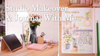 sub)홈스튜디오 만들고 다이어리 꾸미기🌼Studio Makeover & Journal With Me