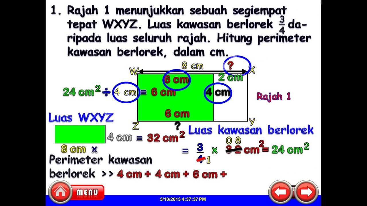Azimat Matematik Penyelesaian Masalah Perimeter Kawasan Berlorek