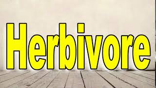 How to Pronounce Herbivore