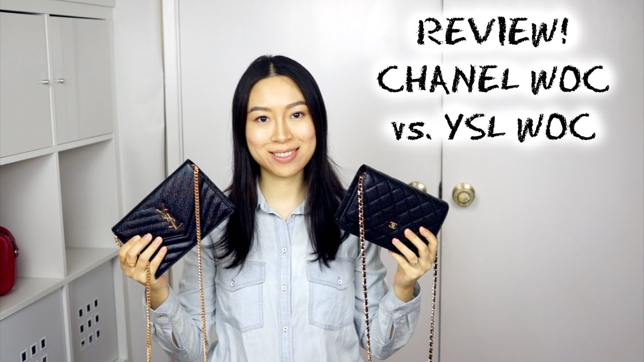 What's in our Bags  Chanel WOC vs YSL WOC 