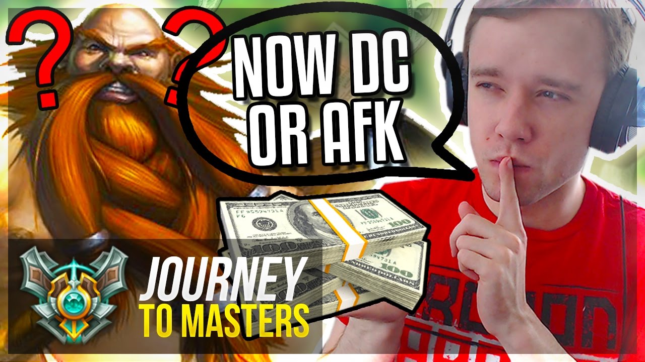PAYING ENEMY TO DC & AFK?!?...FREELO - Journey To Masters #49 S7 - League of Legends