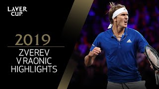 Zverev v Raonic Match Highlights | Laver Cup 2019