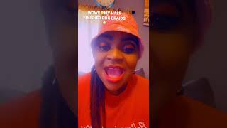 WOW!! GUESS WHAT |  MY HALF FINISHED BOX BRAID#shortsvideo #youtubeshorts