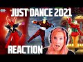 JUST DANCE 2021 TRAILERS REACTION! (part 1)