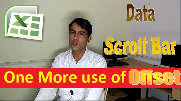 How to Create a Scroll Bar in Excel in hindi || Use of Offset Formula