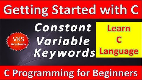 Constant in C,Variable in C,Keywords in C Programming Language | Introduction to C Language in Hindi