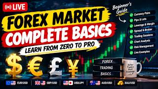 🔥 FOREX MARKET COMPLETE BASICS LIVE | Learn Forex From ZERO to PRO 📈 | Beginner’s Guide News