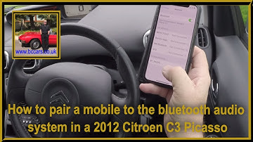 How to pair a mobile to the bluetooth audio system in a 2012 Citroen C3 Picasso