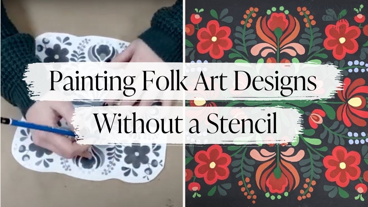 Painting Folk Art Designs Without a Stencil  Folk Art Painting Techniques  with Country Chic Paint 