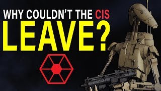 Why couldn't the SEPARATISTS legally leave the REPUBLIC? | Star Wars Lore