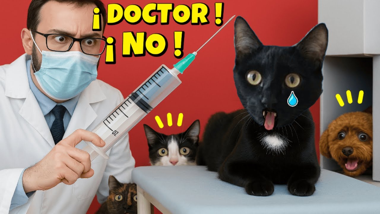 ¡DOCTOR NO! 😾 GATOS Y PERROS se esconden DEL VETERINARIO pero les toca VACUNA 💉| Luna y Estrella
