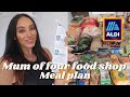 *NEW* ALDI FAMILY OF SIX £90 BUDGET FOOD SHOP AND MEAL PLAN || GROCERY HAUL AUGUST 2020