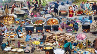 Beautiful village marriage ceremony in Afghanistan | Afghanistan village food | Kabuli Pulao