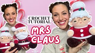 Crochet Mrs Claus Tutorial - Beginner  friendly - Step-by- Step tuto -  Amigurumi Pattern