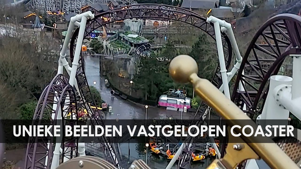 Unieke onride-beelden van vastgelopen achtbaan The Ride to Happiness in Plopsaland De Panne