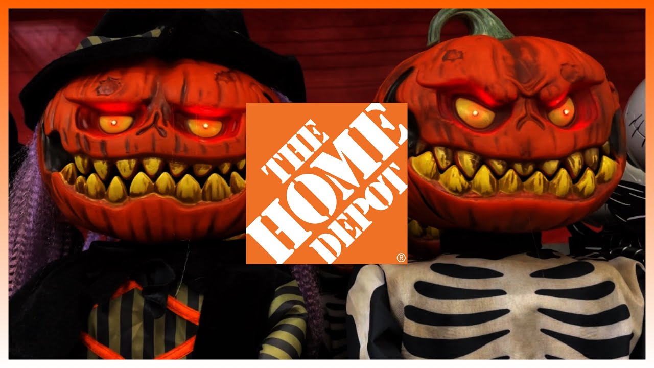 Home Depot 3FT Animated LED Pumpkin Twins Demo YouTube