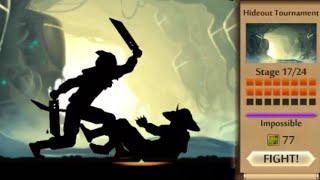 Impossible Hideout Tournament Stage 17 | Shadow Fight 2 Gameplay