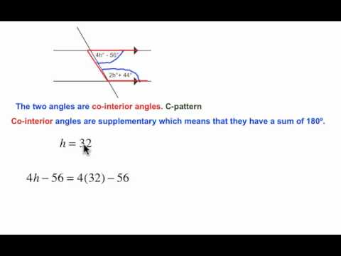 Co Interior Angles Of Parallel Lines Angles Geometry And Algebra 3h