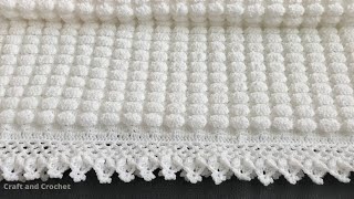 Easy crochet baby blanket/craft & crochet blanket pattern 0304