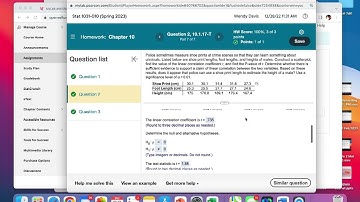Stat 1031 chapter 10 homework video