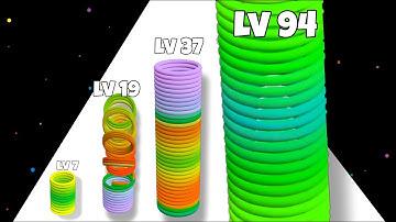 Slinky Hop 3D - ASMR Gameplay  (Max Level, Freeplay)