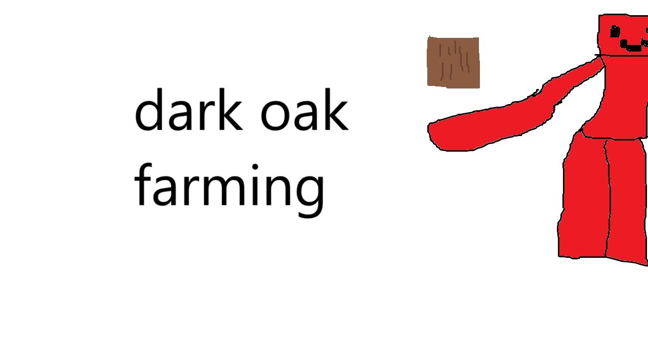 Farming Dark Oak in Hypixel Skyblock for Level 7 Bazaar