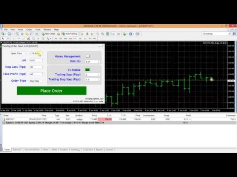 On Chart Trading Pending Order Window Single
