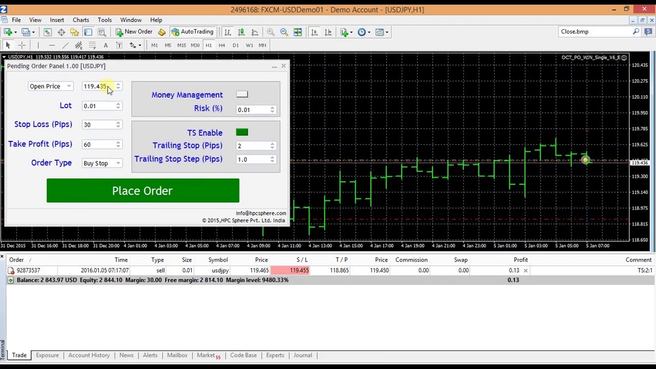 On Chart Trading Pending Order Window Single YouTube