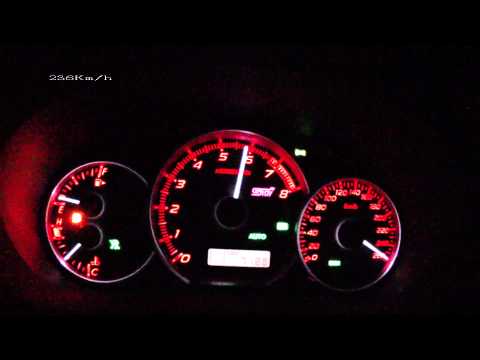 Subaru WRX STi 2012 - acceleration 0-240 km/h + Vmax test