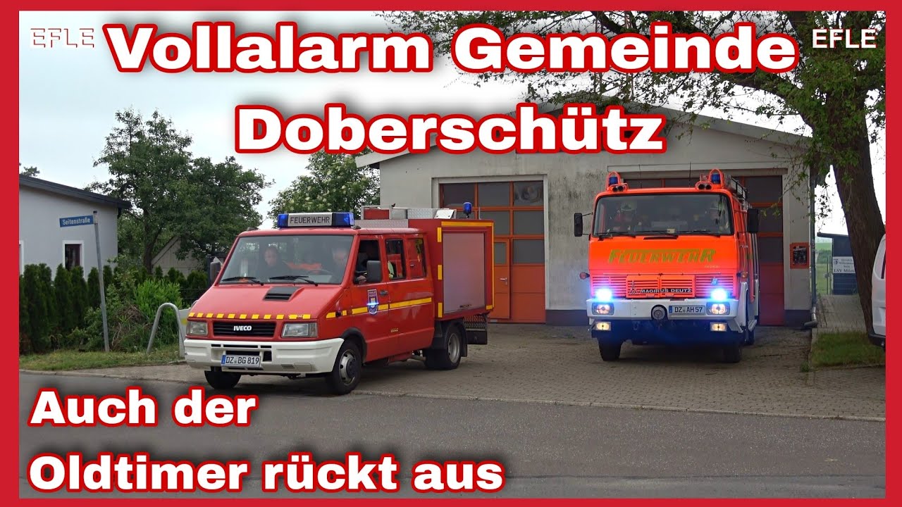 🔊SIRENENALARM🆘️Gemeindeübung FEUERWEHR Doberschütz🚒ALLE Ortswehren🚨Oldtimer Mörtitz rückt aus🚨