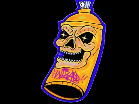 How to Draw a Graffiti Character 🖊 SprayCan 🎨