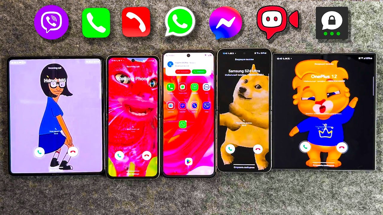 Viber + Facebook + Threema + JusTalk + WhatsApp VS Calls Moto 50U, Z Fold 6, Fold 3, Flip 6 & Flip 3