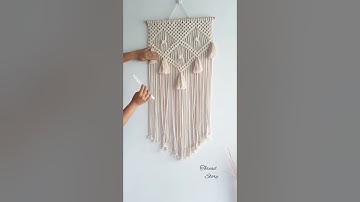 Setting up #macrame  Wall hanging  / unboxing and installation by Thread Story