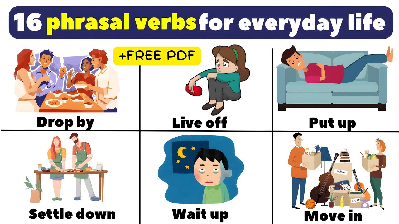 16 phrasal verbs for everyday life in English | phrasal verbs with ...