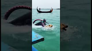 Dog Almost Gets Eaten Alive By This Thing From The Sea