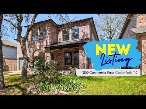 1809 Continental Pass, Cedar Park, TX home video tour