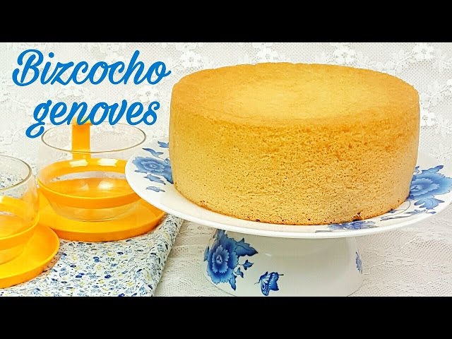 Bizcocho genovés sin azúcar - bizcocho base para tartas