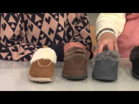 skechers gowalk suede faux fur clogs