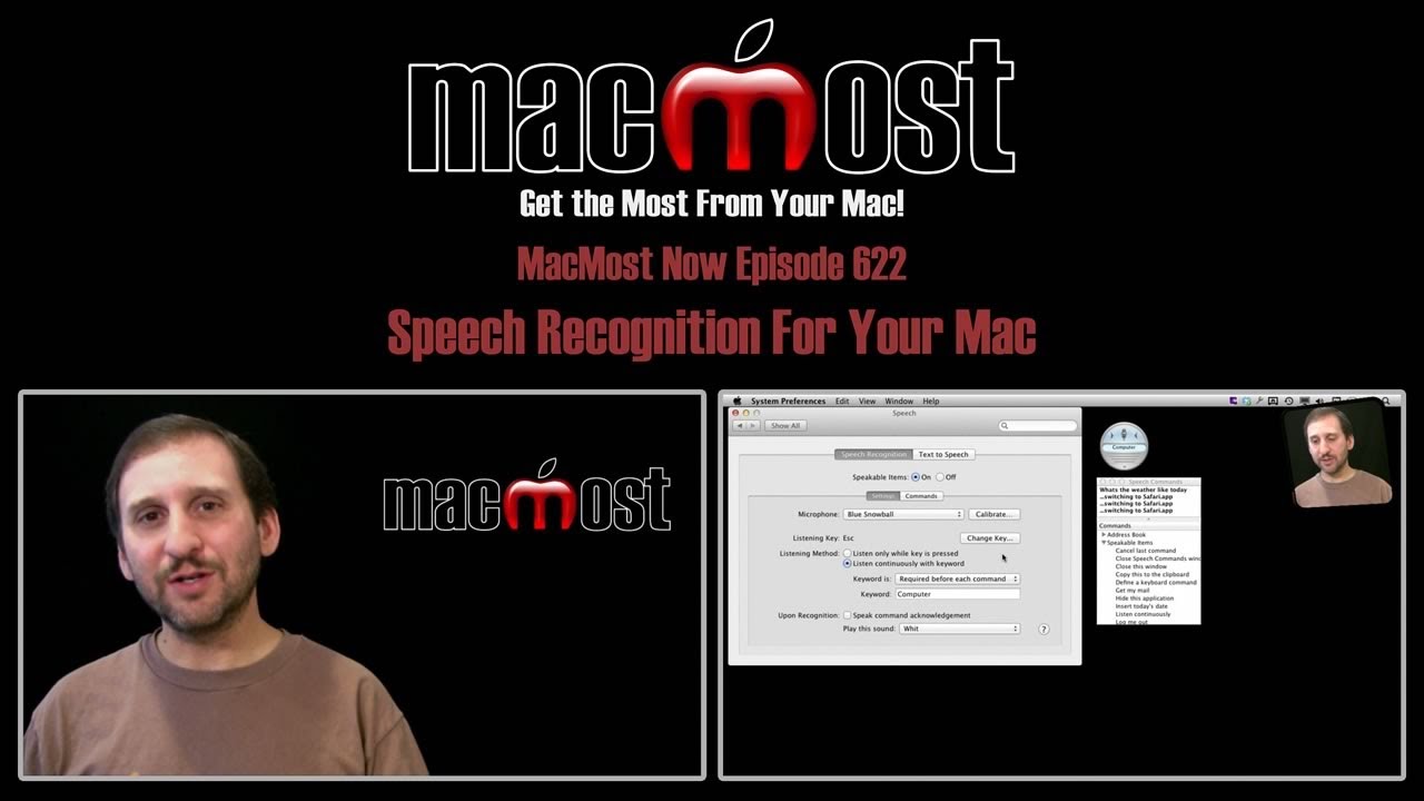Speech Recognition For Your Mac (MacMost Now 622)