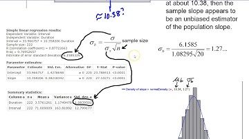 12.1 #2 Sampling Distribution of Sample Slopes: Old Faithful Example