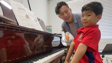 BEGINNER LESSONS WITH 5YO ERIC ~ part 1 👦🎹
