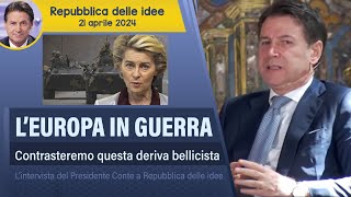 Giuseppe Conte intervista In Mezzora: guerra, escalation militare, Europa e pace